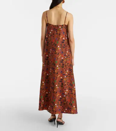 ASCENO Melfi printed silk twill midi dress | Thumbnail 2 ASCENO Melfi printed silk twill midi dress | Thumbnail 2