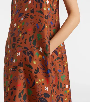 ASCENO Melfi printed silk twill midi dress | Thumbnail 3 ASCENO Melfi printed silk twill midi dress | Thumbnail 3