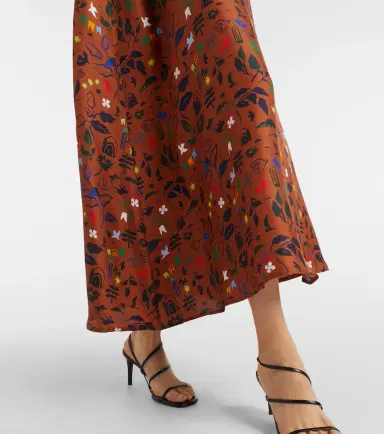 ASCENO Melfi printed silk twill midi dress | Thumbnail 5 ASCENO Melfi printed silk twill midi dress | Thumbnail 5