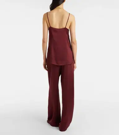 Asceno Austin silk satin wide-leg pants | Thumbnail 3