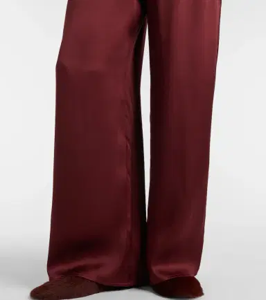 Asceno Austin silk satin wide-leg pants | Thumbnail 5