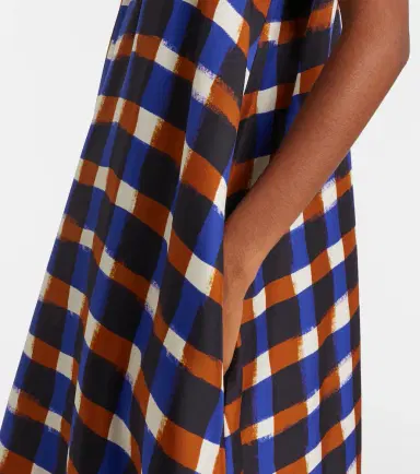 Asceno Napoli checked silk twill maxi dress | Thumbnail 2