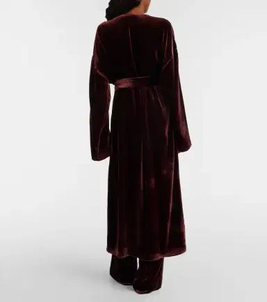 Asceno Belted velvet midi dress | Thumbnail 2