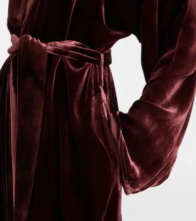 Asceno Belted velvet midi dress | Thumbnail 5