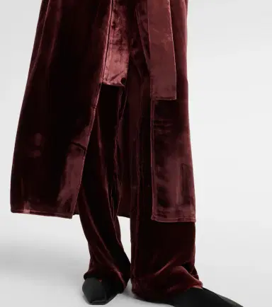 Asceno Belted velvet midi dress | Thumbnail 7