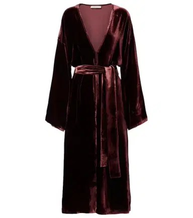 Asceno Belted velvet midi dress | Thumbnail 1