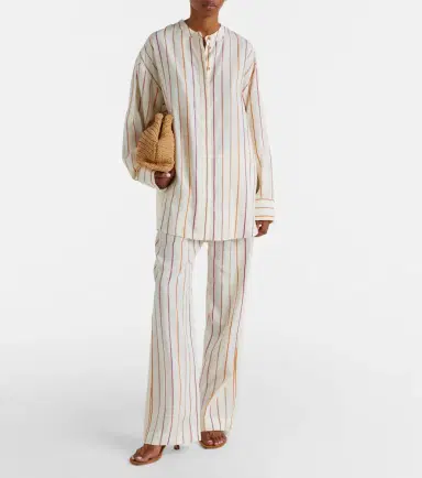 Asceno Aria striped straight pants | Thumbnail 3