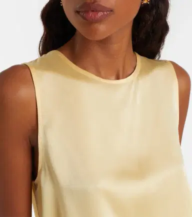 Asceno Sofia silk charmeuse tank top | Thumbnail 2