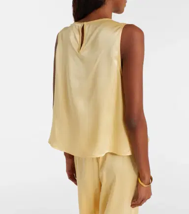 Asceno Sofia silk charmeuse tank top | Thumbnail 5
