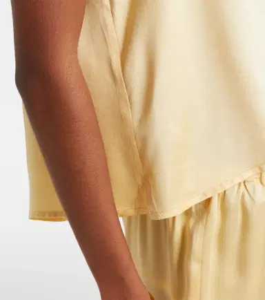 Asceno Sofia silk charmeuse tank top | Thumbnail 6