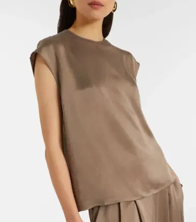Asceno Dasha silk charmeuse top | Thumbnail 3