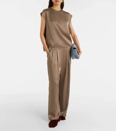 Asceno Dasha silk charmeuse top | Thumbnail 5