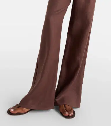 Asceno Austin linen wide-leg pants | Thumbnail 3