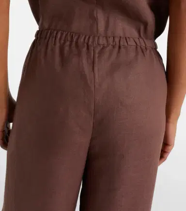 Asceno Austin linen wide-leg pants | Thumbnail 4
