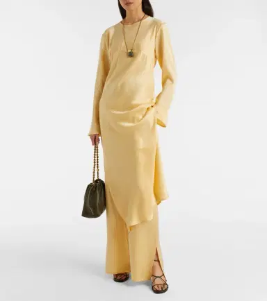 ASCENO Salina silk charmeuse midi dress | Thumbnail 4 ASCENO Salina silk charmeuse midi dress | Thumbnail 4