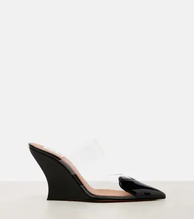 Alaïa Alaïa Le Caur 90 PU and leather wedge mules | Thumbnail 3