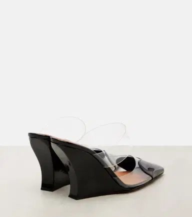 Alaïa Alaïa Le Caur 90 PU and leather wedge mules | Thumbnail 4