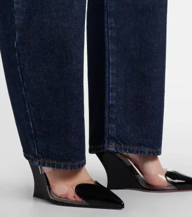 Alaïa Alaïa Le Caur 90 PU and leather wedge mules | Thumbnail 6