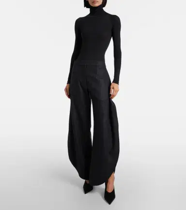 Alaïa Alaïa Cube 75 satin wedge mules | Thumbnail 5 Alaïa Alaïa Cube 75 satin wedge mules | Thumbnail 5