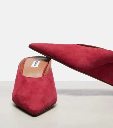 Alaïa Alaïa Cube 75 suede wedge mules | Thumbnail 4 Alaïa Alaïa Cube 75 suede wedge mules | Thumbnail 4