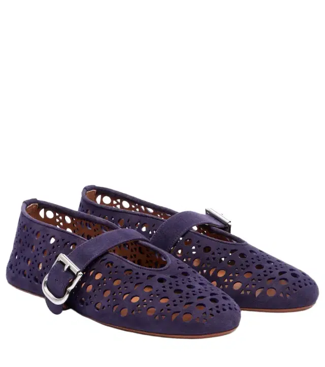 Alaia Alaïa Vienne suede ballet flats