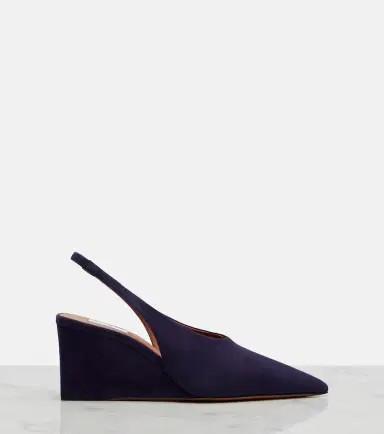 Alaïa Alaïa Cube suede wedge slingback pumps | Thumbnail 2