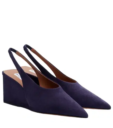 Alaïa Alaïa Cube suede wedge slingback pumps | Thumbnail 1