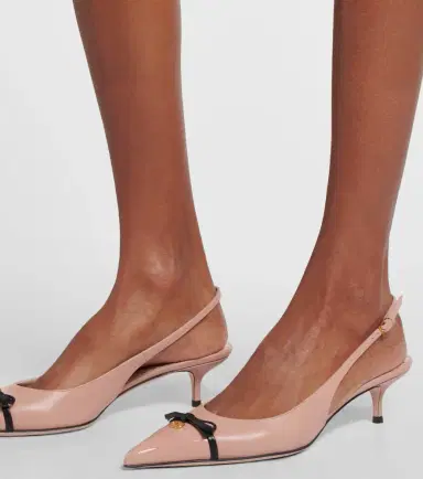 Valentino Garavani Bepointy 45 leather slingback pumps | Thumbnail 2