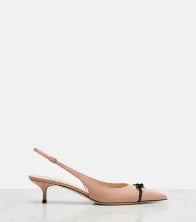 Valentino Garavani Bepointy 45 leather slingback pumps | Thumbnail 6