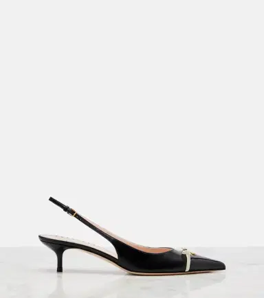 Valentino Garavani Bepointy leather slingback pumps | Thumbnail 2