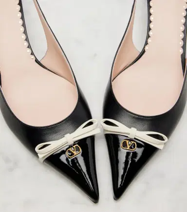 Valentino Garavani Bepointy leather slingback pumps | Thumbnail 4