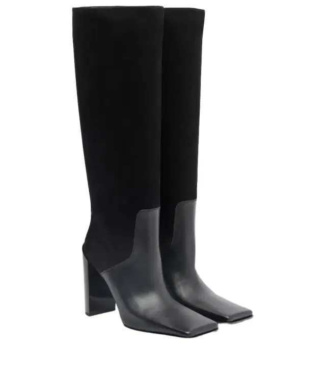 Alaia Alaïa 90 leather and suede knee-high boots