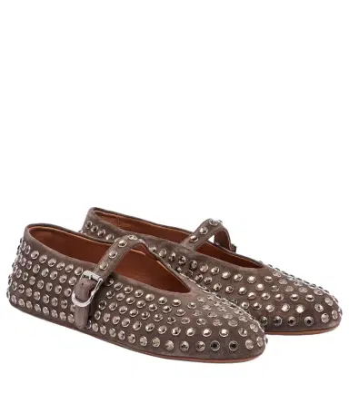 Alaïa Alaïa Embellished suede Mary Jane flats | Thumbnail 1