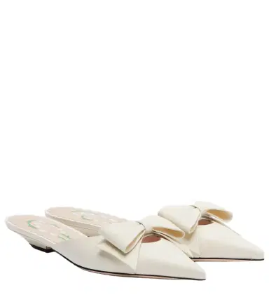 Valentino Garavani Bow-detail leather mules | Thumbnail 1 Valentino Garavani Bow-detail leather mules | Thumbnail 1