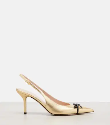 Valentino Garavani Bepointy 80 leather slingback pumps | Thumbnail 4