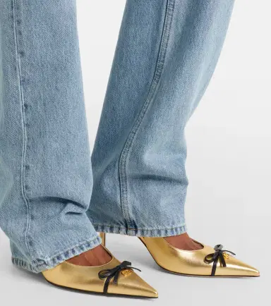 Valentino Garavani Bepointy 80 leather slingback pumps | Thumbnail 6