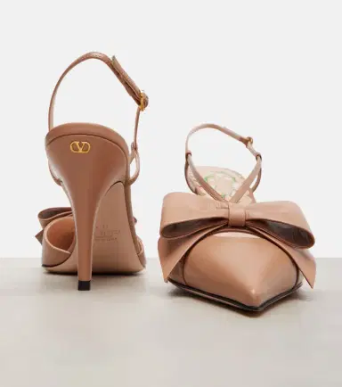 Valentino Garavani Bowow 85 leather slingback pumps | Thumbnail 2