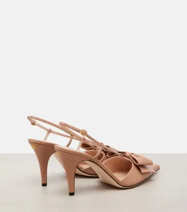 Valentino Garavani Bowow 85 leather slingback pumps | Thumbnail 3