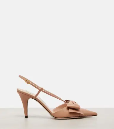 Valentino Garavani Bowow 85 leather slingback pumps | Thumbnail 4