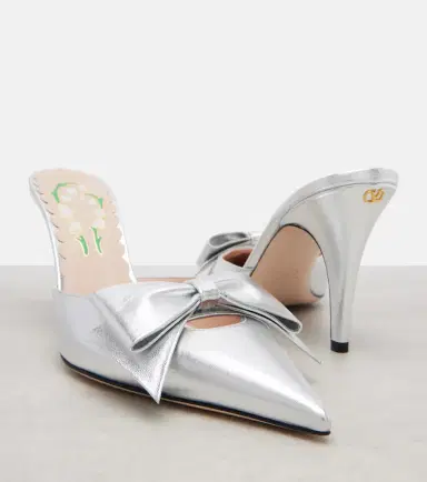 Valentino Garavani Metallic leather mules | Thumbnail 2