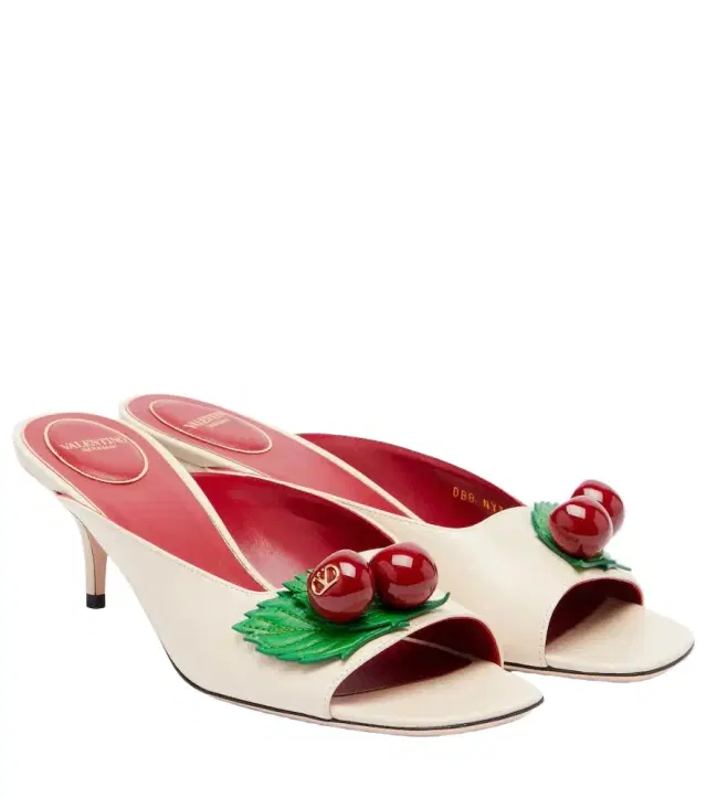 Valentino Garavani Cherryfic leather mules