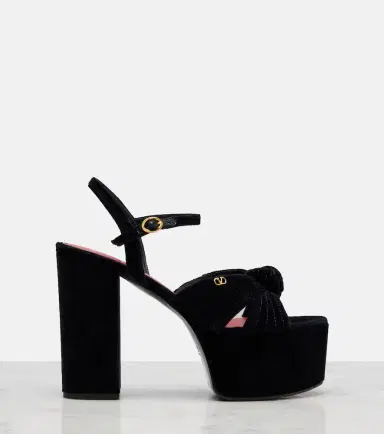 Valentino Garavani Crasher 125 velvet platform sandals | Thumbnail 3