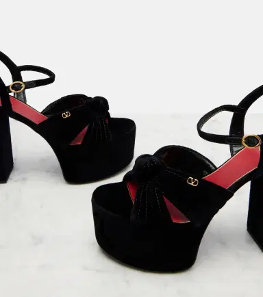 Valentino Garavani Crasher 125 velvet platform sandals | Thumbnail 4