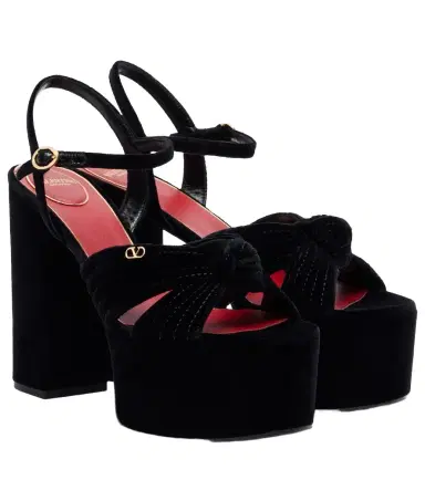 Valentino Garavani Crasher 125 velvet platform sandals | Thumbnail 1
