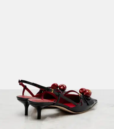 Valentino Garavani Cherryfic 45 leather slingback pumps | Thumbnail 2 Valentino Garavani Cherryfic 45 leather slingback pumps | Thumbnail 2