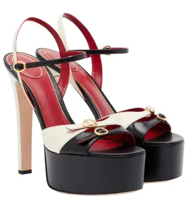 Valentino Garavani Crasher leather platform sandals | Thumbnail 1