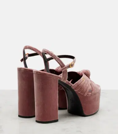 Valentino Garavani Crasher 125 velvet platform sandals | Thumbnail 4 Valentino Garavani Crasher 125 velvet platform sandals | Thumbnail 4