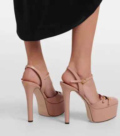 Valentino Garavani Crasher 145 leather platform pumps | Thumbnail 5