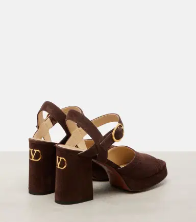 Valentino Garavani Fawcette VLogo suede platform sandals | Thumbnail 2 Valentino Garavani Fawcette VLogo suede platform sandals | Thumbnail 2
