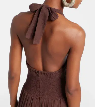 Melissa Odabash Shay halterneck cotton maxi dress | Thumbnail 2